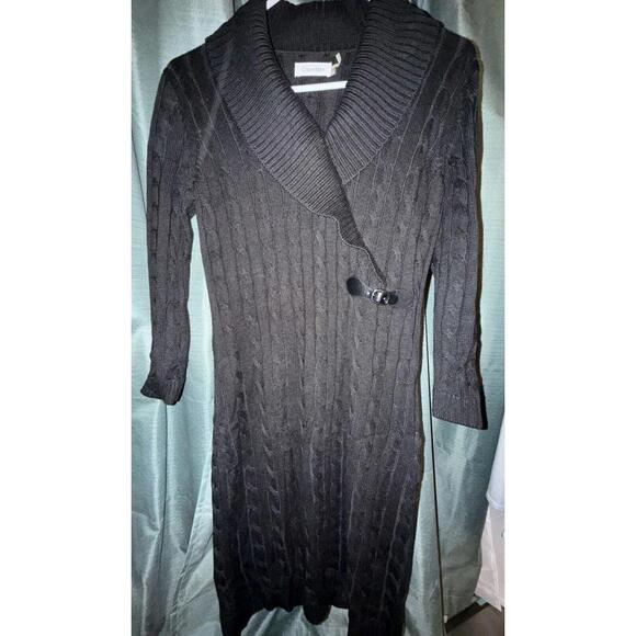 Calvin  Klein Sweater Dress Black Medium - Picture 1 of 9